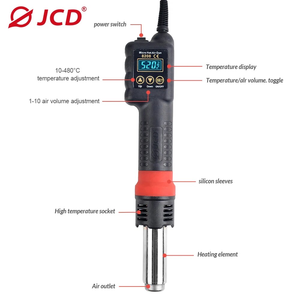 JCD-Micro odorà air chaud 8208 - Heat Gun Variable avis et prix